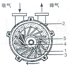 2BV型水環(huán)式真空泵及壓縮機(jī)工作原理圖